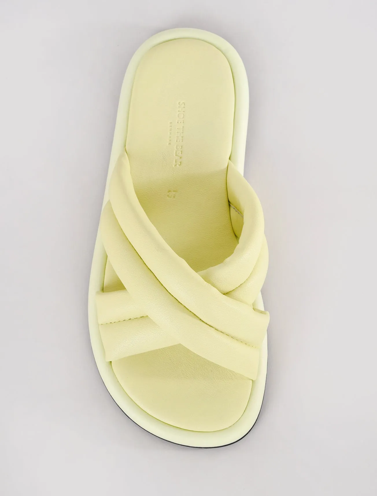 Lotta Cross Mule Sandal, Butter