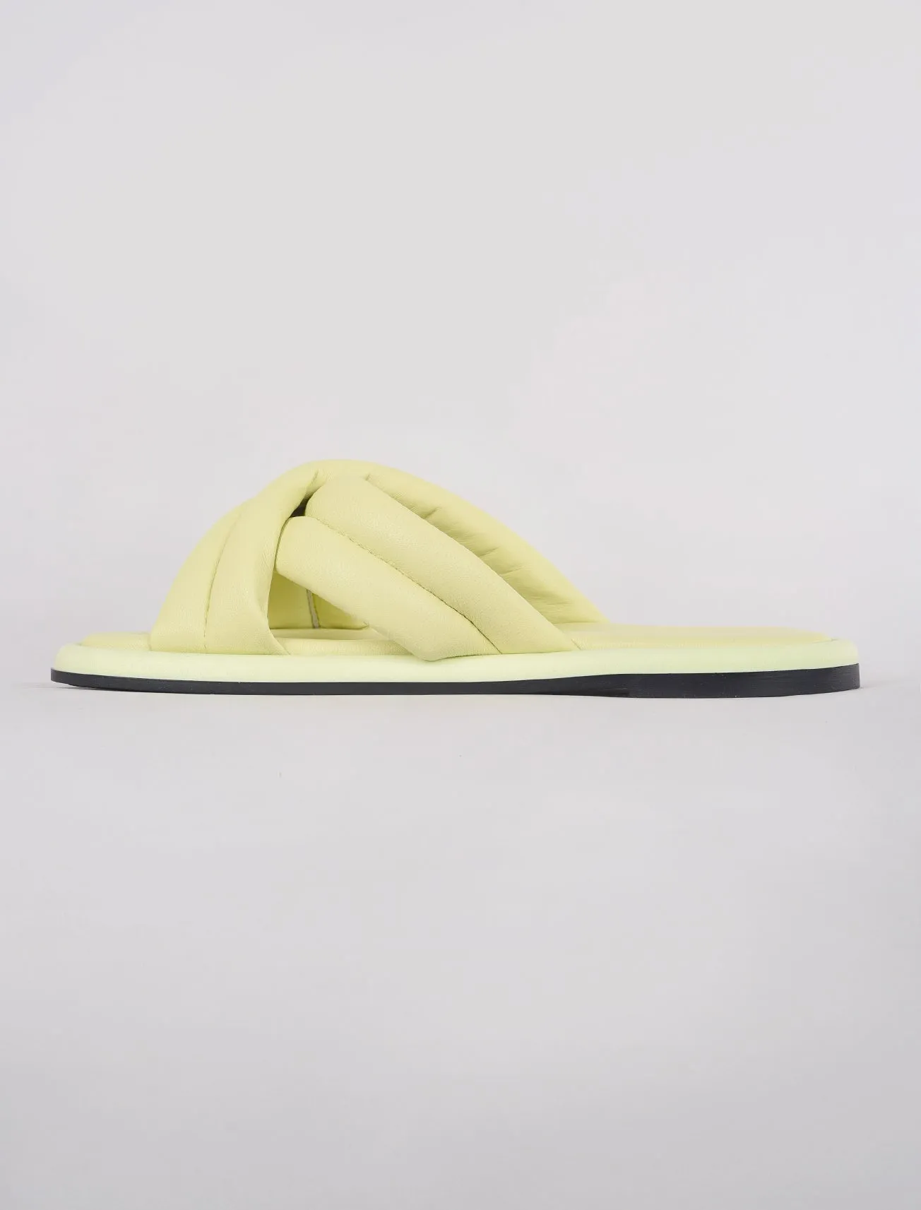 Lotta Cross Mule Sandal, Butter