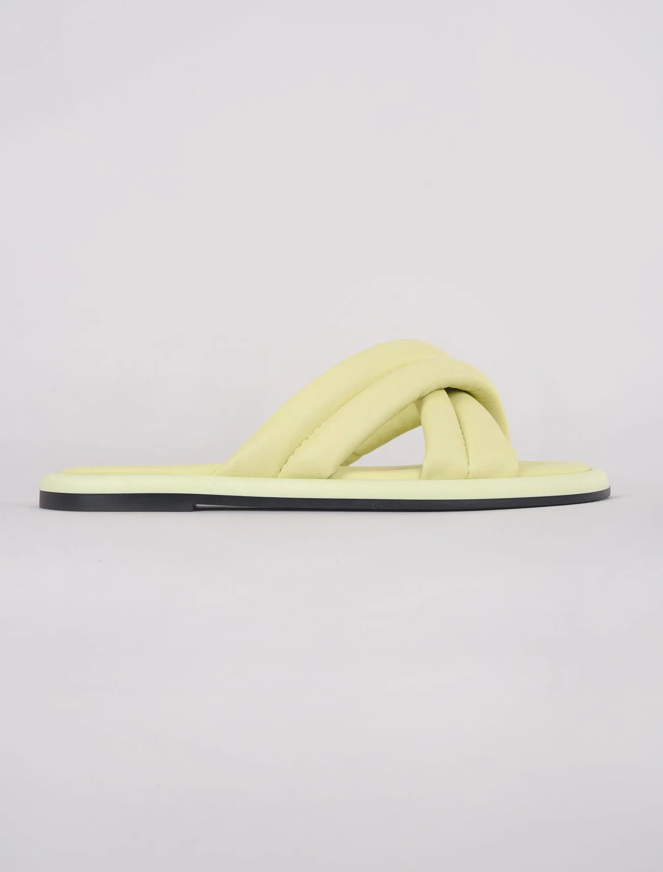 Lotta Cross Mule Sandal, Butter
