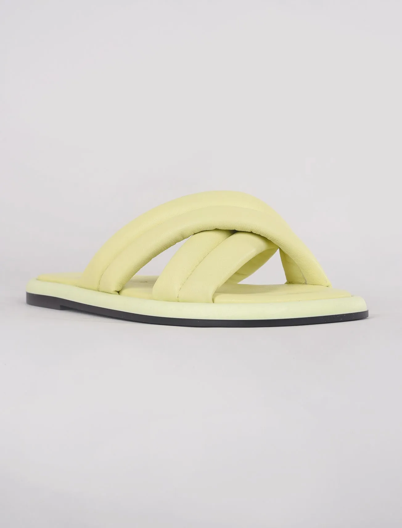Lotta Cross Mule Sandal, Butter