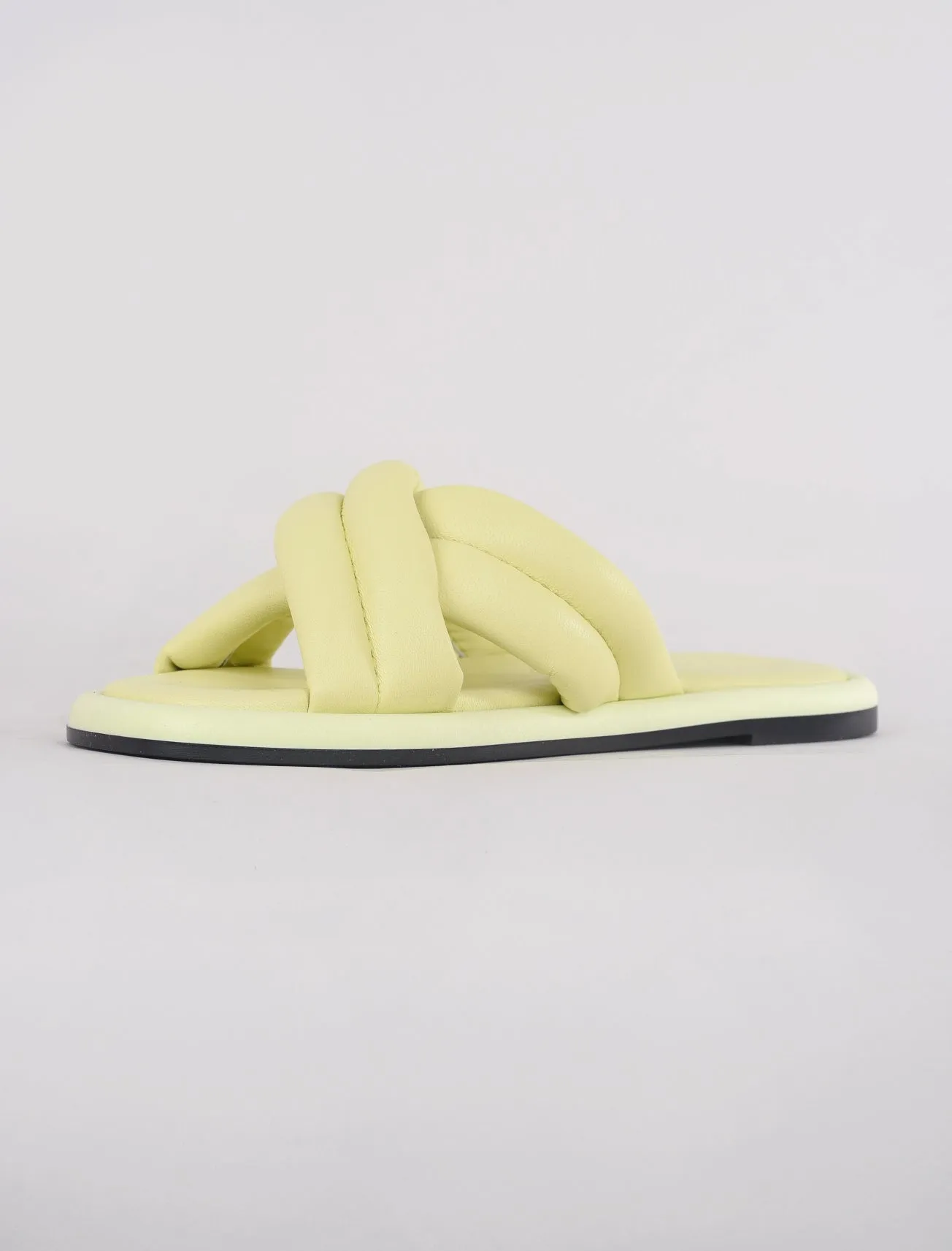 Lotta Cross Mule Sandal, Butter