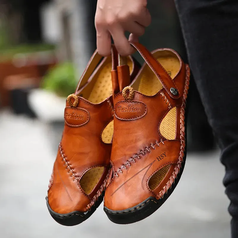 Men's Soft Leather Beach Sandals