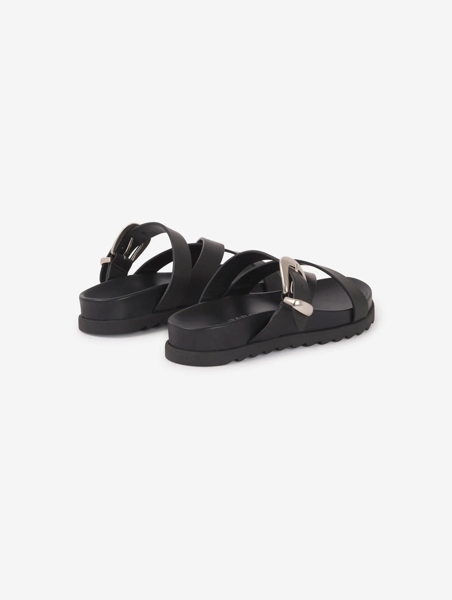 MULES ANATOMIQUES EN CUIR NOIR