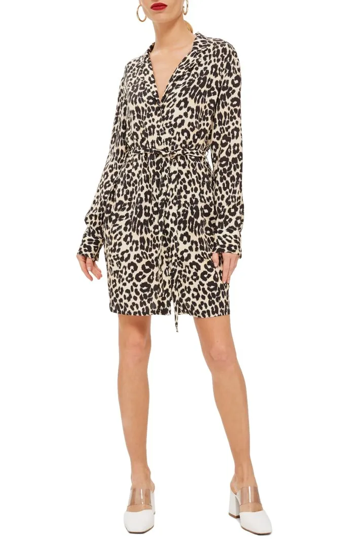 NWT TOPSHOP leopard print cheetah shirtdress pajama