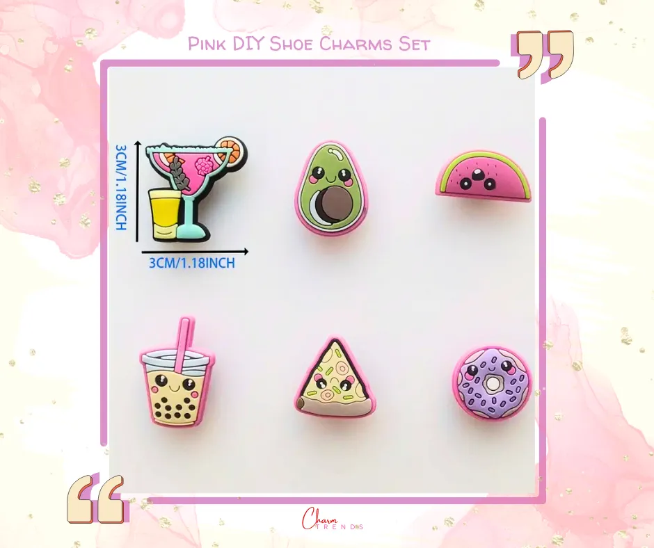 Pink DIY Shoe Charms Set