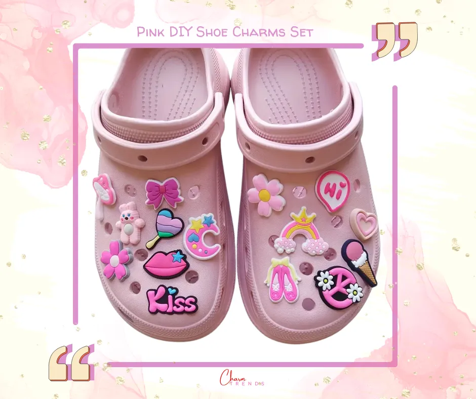 Pink DIY Shoe Charms Set