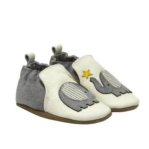 Robeez Elephant Stars | Ivory Infant Soft Sole Bootie