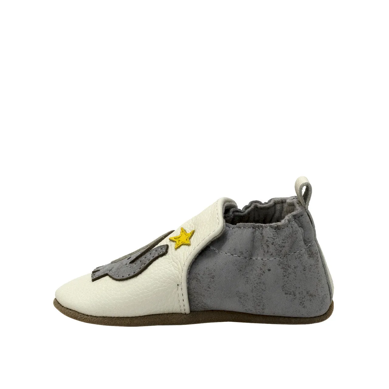 Robeez Elephant Stars | Ivory Infant Soft Sole Bootie