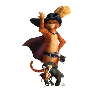 SC4285 Puss In Boots pose OlE Star Mini Cardboard Cutout With Mini