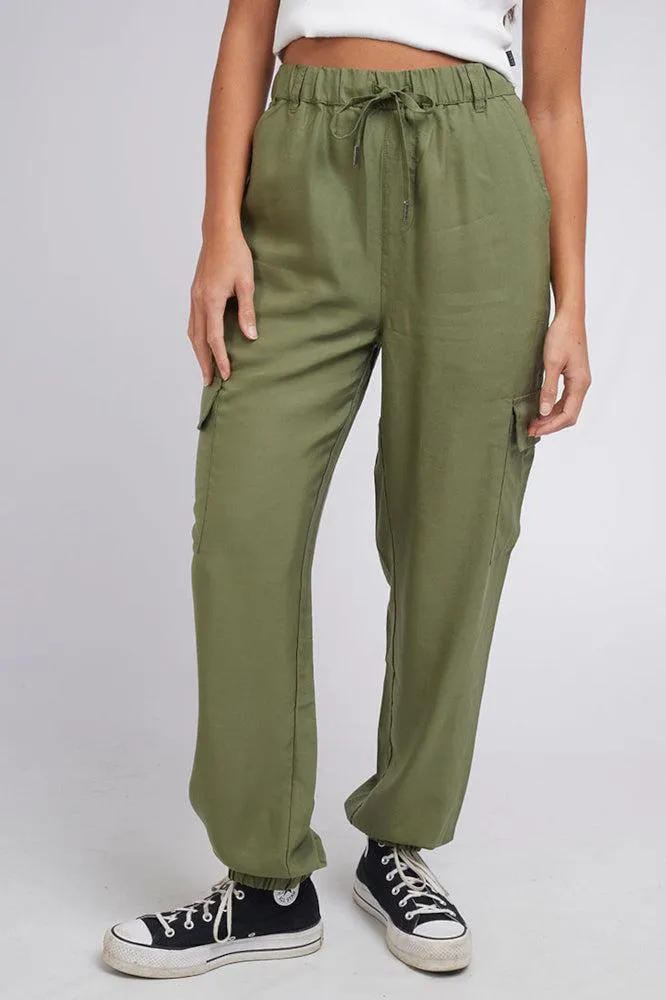 Silent Theory Charli Cargo Pants Khaki