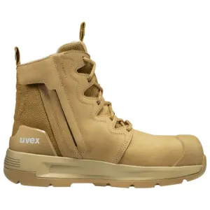 UVEX 3 X-Flow Side-Zip Work Boot Tan
