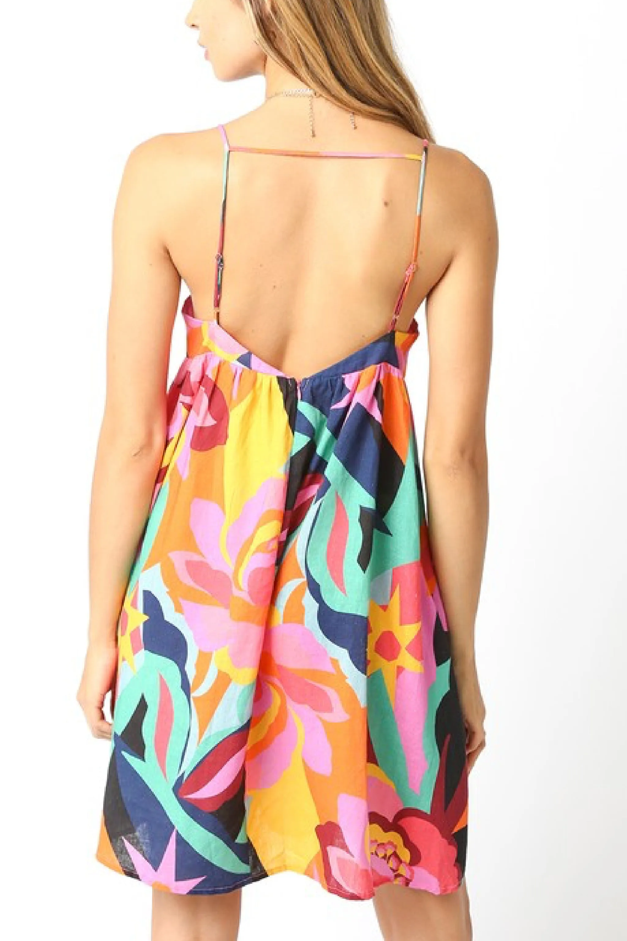 Waitlist 4/4 ♥ Tyra Sleeveless Floral Print Mini Dress