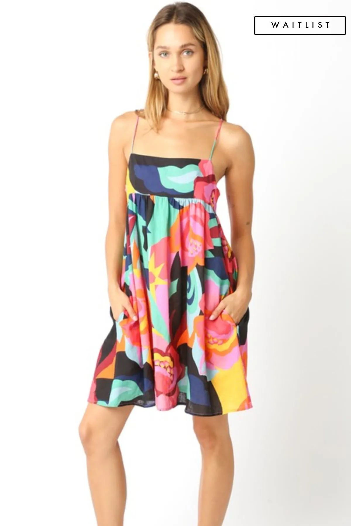 Waitlist 4/4 ♥ Tyra Sleeveless Floral Print Mini Dress