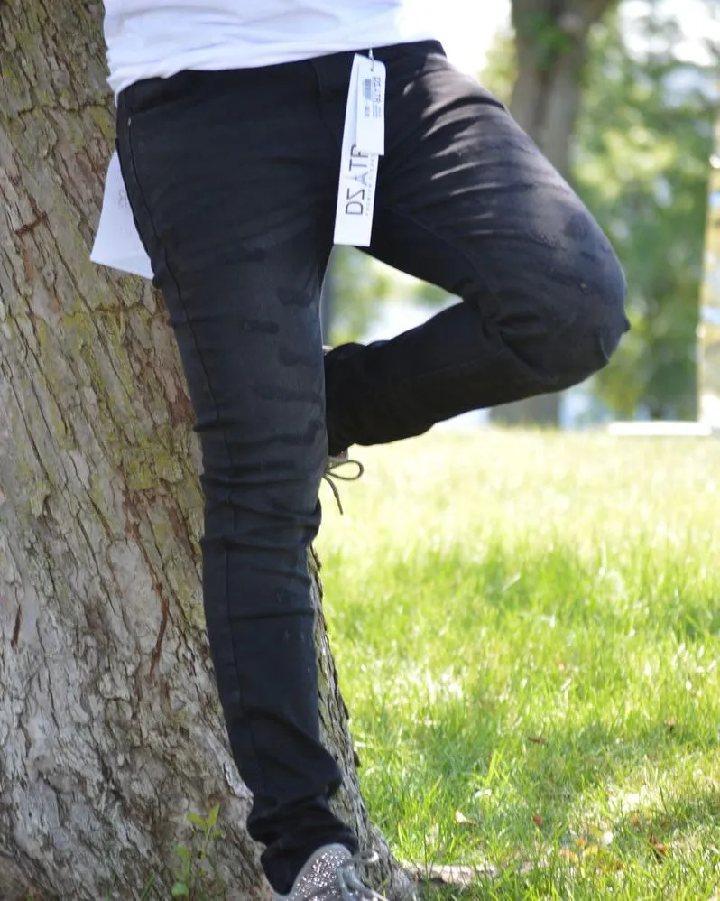 Whisker Ripped Slim Jeans