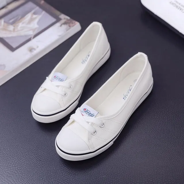 Women shoes canvas shoes comfortable shoes slip-on Korean tide students set foot  flat shoes