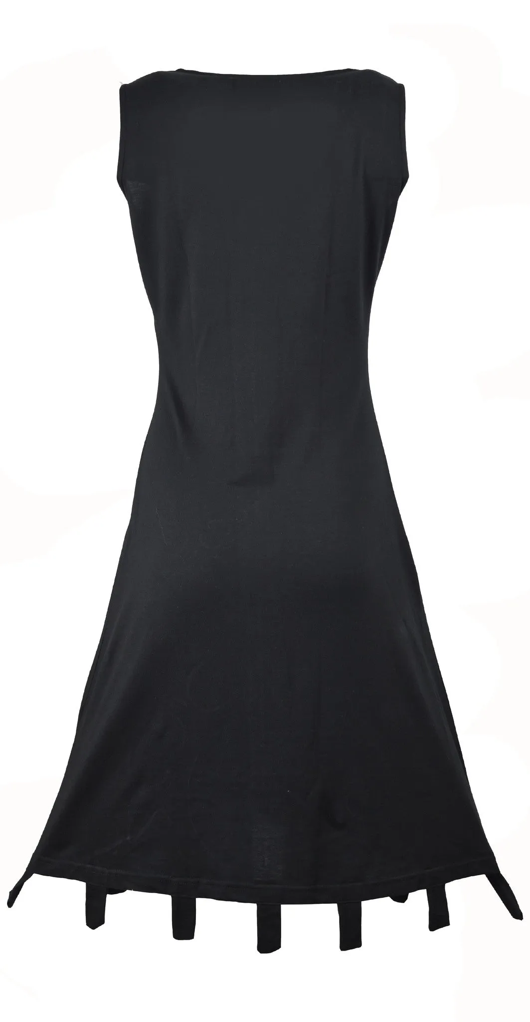 Zip Closure Black Sleeveless Dress.(No Exchange/ No Refund)